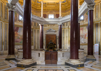 The Lateran Baptistery interior. Rome, Italy