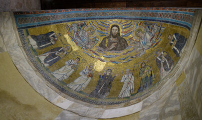 Mosaic in the Aspe of the Chapel of St Venantius in the Lateran Baptistery. Rome, Italy