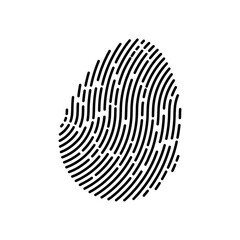Black fingerprint icon