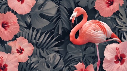 Naklejka premium Flamingo illustration
