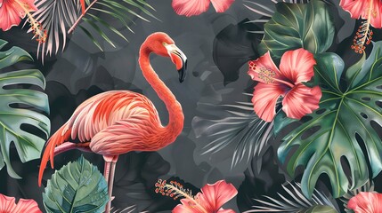 Obraz premium Flamingo illustration