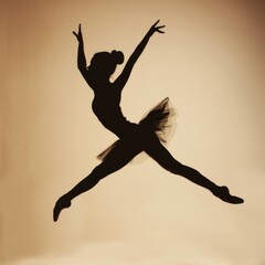 Elegant Ballerina Leap A Graceful Wallpaper Concept