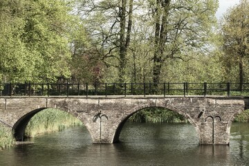 old stone bridge over the canal