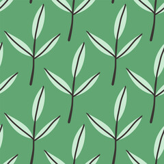 Tropical leaves pattern, jungle leaves seamless vector floral pattern. For textile. Summer background in pastel color