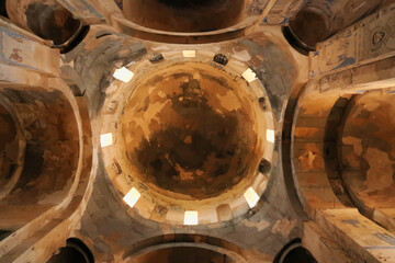 The ceiling of the Armenian Cathedral of the Holy Cross, vaults, a cupola, dome and christian...