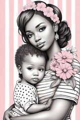 Fototapeta premium Mom with child 