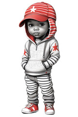 boy with hat and sneakers 