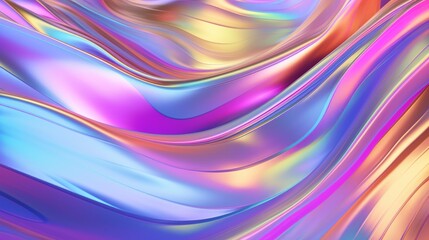 Iridescent waves of color.