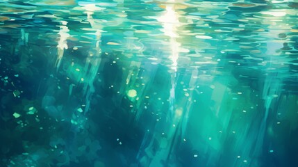 Underwater scene with caustics