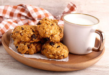 Muesli cookies, fruit and nut oatmeal cookies
