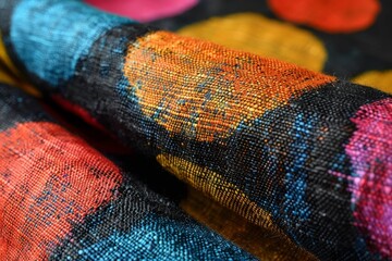 Vibrant Woven Dot Textures with Intricate Intersecting Fibers and Threads