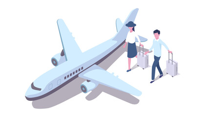 travel around the world with airplane and people