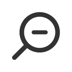 Zoom out glyph vector icon isolated on white background. Zoom out glyph vector icon for web, mobile and ui design