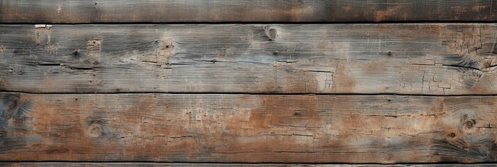 Fototapeta premium Time-Worn Patina of Old Wood Texture Panoramic