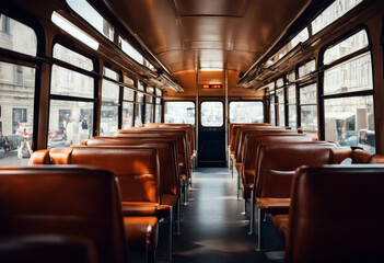 Fototapeta premium journey bus florence coach travel seat transport tour trip interior chair express tourism exploration holiday maker route wagon transit vehicle cabin comfortable row passenger