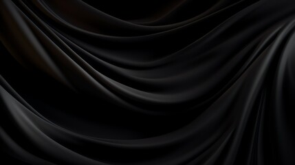 Obraz premium Pure black background with a velvet texture, offering depth and elegance for luxurious product presentations or sophisticated designs