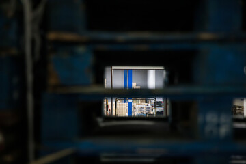 Warehouse Logistic - Truck and cargo at industrial warehouse