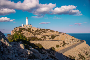 Formentor lighthouse on the island of Mallorca