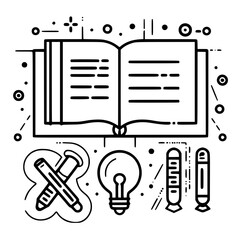 Education icon, student icon, teacher icon, university icon, computer icon, learning icon, school icon, studying icon, graduation icon, library icon, technology icon, backpack icon, certificate icon, 