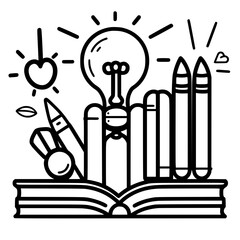 Education icon, student icon, teacher icon, university icon, computer icon, learning icon, school icon, studying icon, graduation icon, library icon, technology icon, backpack icon, certificate icon, 