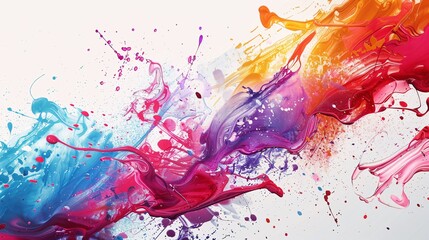 Fototapeta premium Colorful ink Splash art background 