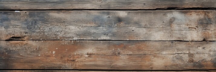 Fototapeta premium Time-Worn Patina of Old Wood Texture Panoramic