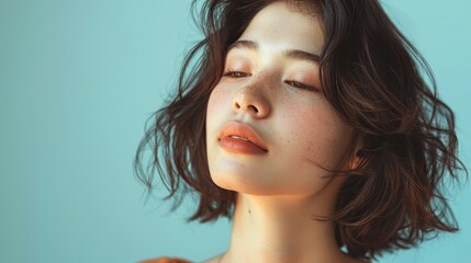 A minimalist portrait of a person wearing simple clothing, emphasizing their features and personality