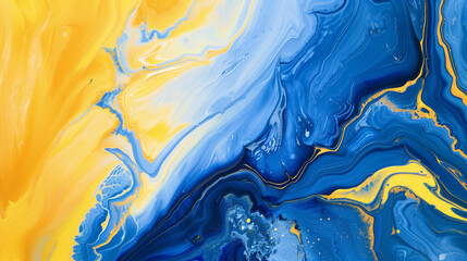 Cobalt blue and pale yellow, abstract background, styled for sharp contrast and a lively ambiance