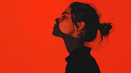 A self-portrait of the artist in a minimalist style, reflecting their own unique perspective and identity