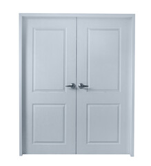 wooden door isolated on white background,clipping path