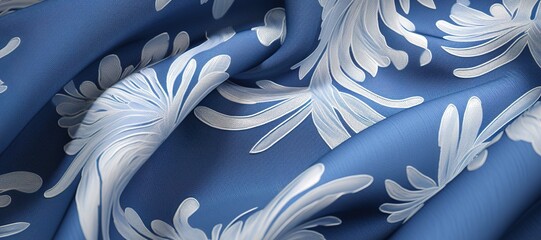 floral wave cloth texture, motif, flower, pattern 10 - obrazy, fototapety, plakaty