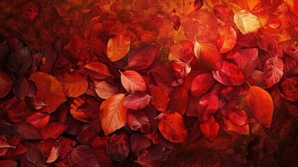 Celebrate Labor Day amidst the vibrant hues of red and orange autumn leaves with warm greetings - Powered by Adobe