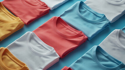 Premium Quality Folded T-Shirts Assortment