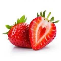 Strawberry fruit on a white background