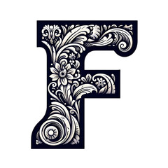 Floral Alphabet F