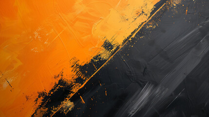 Sunset orange and charcoal black, abstract background, styled for dynamic contrast and an energetic ambiance