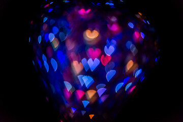 Festive abstract defocused city light background for New Year's Day.Bokeh abstract background.