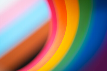 LGBT Pride Month rainbow texture concept. LGBTQIA Pride colorful blurred background. Freedom...
