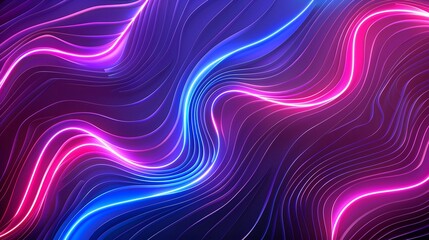 Abstract background with glowing wavy lines