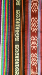 Handmade woven textile from Indonesia, textured ethnic fabric background