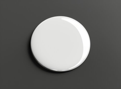 mockup, White Circle on Black Background