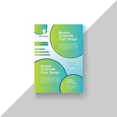 Creative corporate colorful business flyer design bundle, abstract business flyer, vector template design or business poster design template, natural shape vector template design,