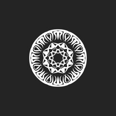 black and white circle pattern 