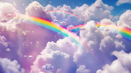 Teeny Tiny Rainbows Arching Across a Fluffy White Cloud,
Playful and Whimsical Design, Hand Edited Generative AI