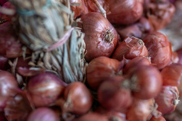 Shallots on the market