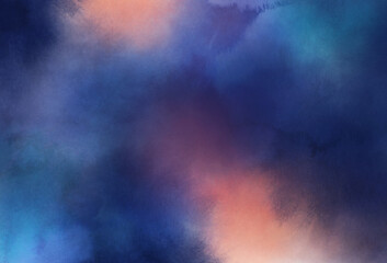 Abstract background. Beautiful watercolor clouds. Versatile artistic image for creative design projects: posters, banners, cards, covers, magazines, prints, wallpapers. Artist-made art.