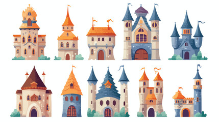 Cute fairytale home medieval castle. Small tiny fai