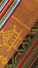 Handmade woven textile from Indonesia, textured ethnic fabric background