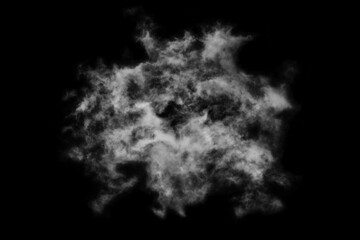 Textured cloud,isolated on black background