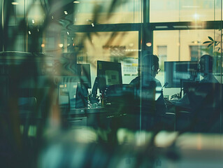 Business people working together